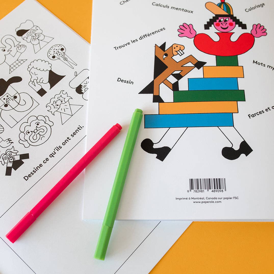 AIRE DE JEUX French Coloring and Activity book — Paperole