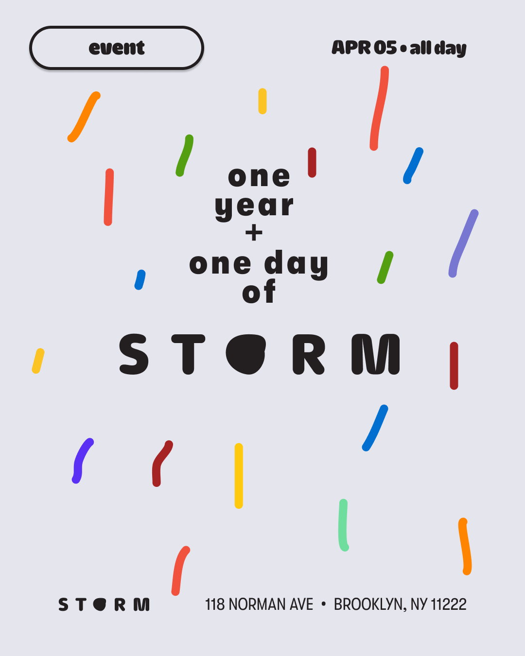 APR 5 • one year + one day of STORM