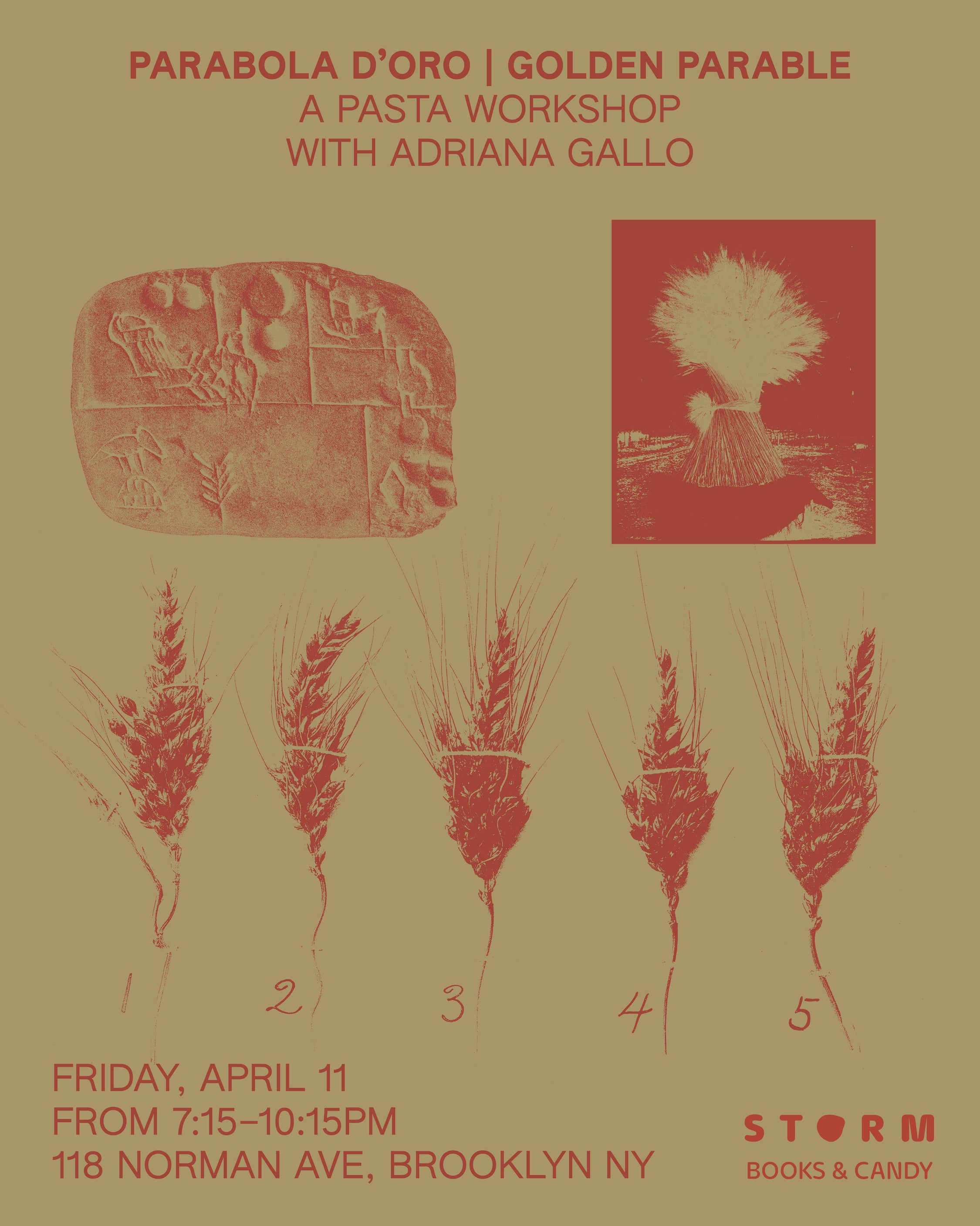 APR 11 • Golden Parable / Parabola d'oro: A Pasta Workshop with Adriana Gallo