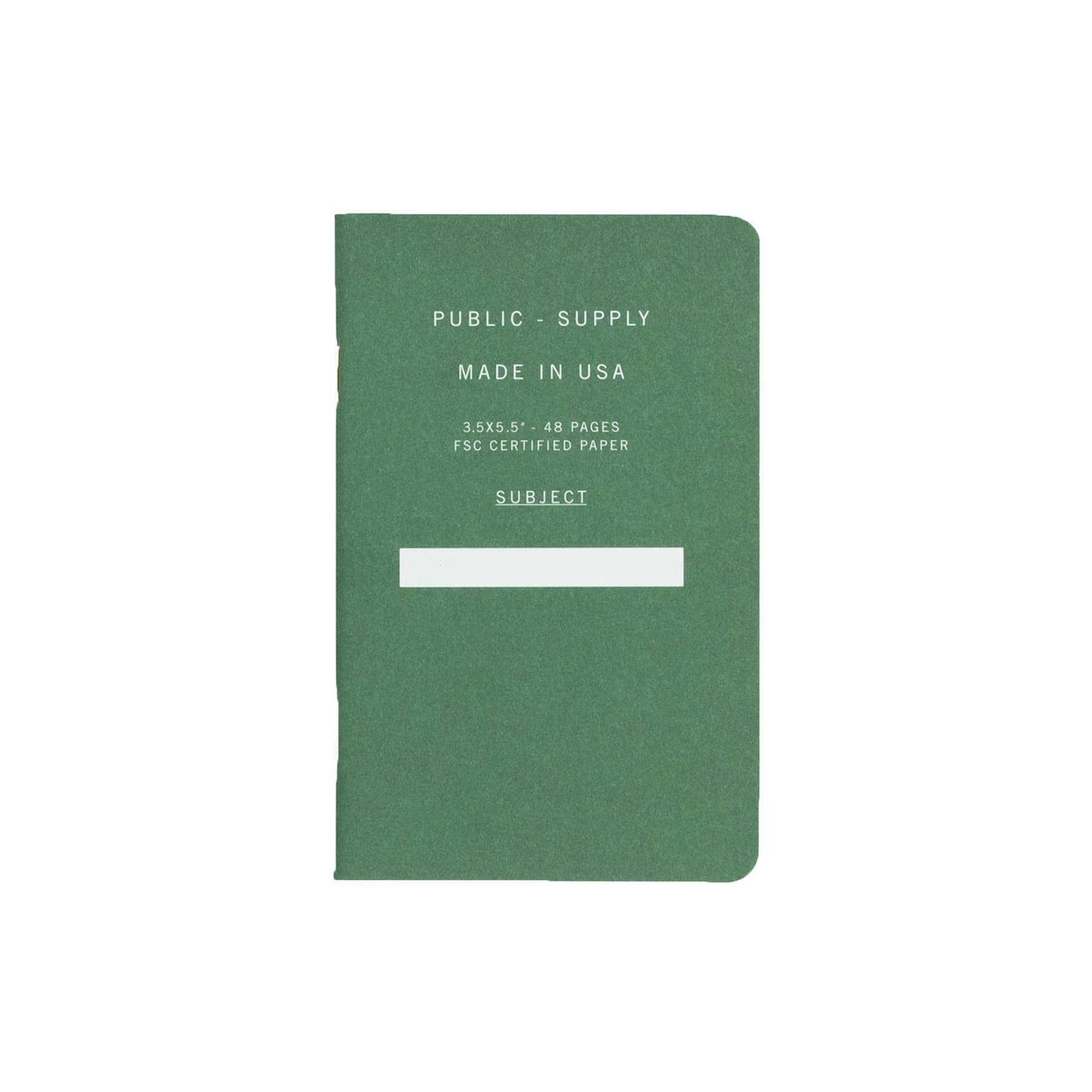 3.5X5.5" - Pocket Notebook - Soft Cover - Green: Ruled