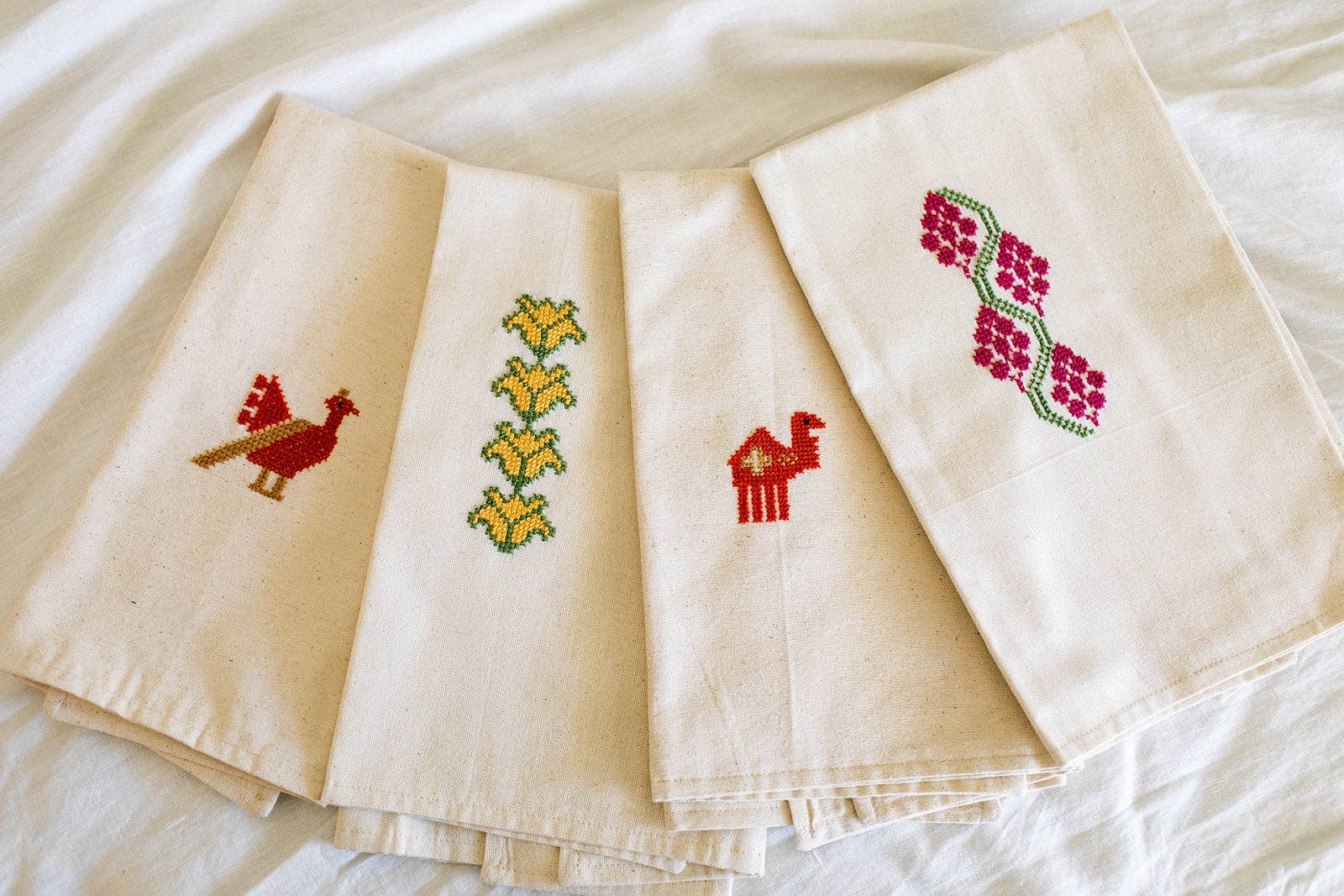 Tatreez Tea Towel Rooster