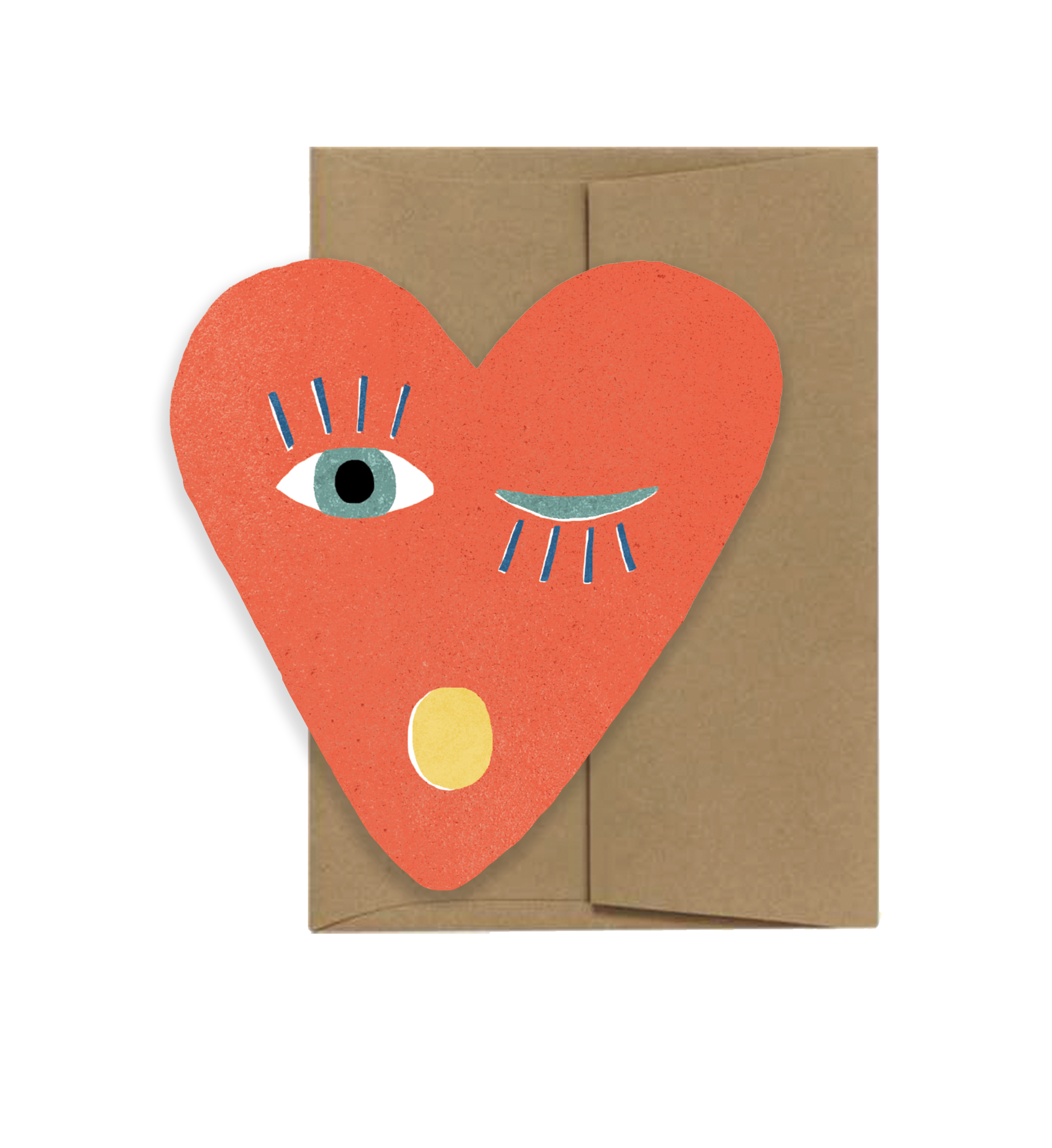 Heart Blink - Die Cut Card – Isatopia