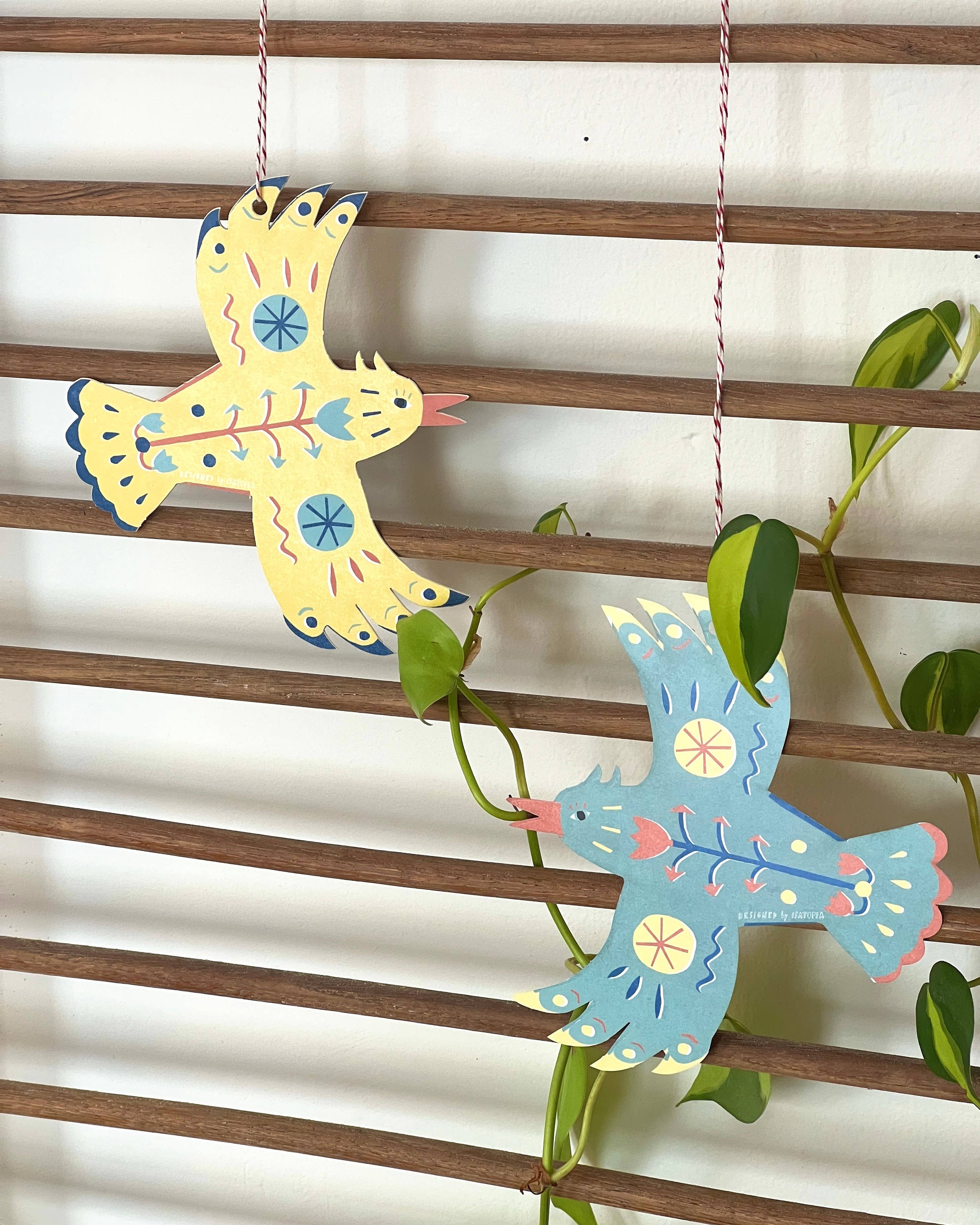 Flock of Birds Paper Ornaments, Spring Time  – Isatopia