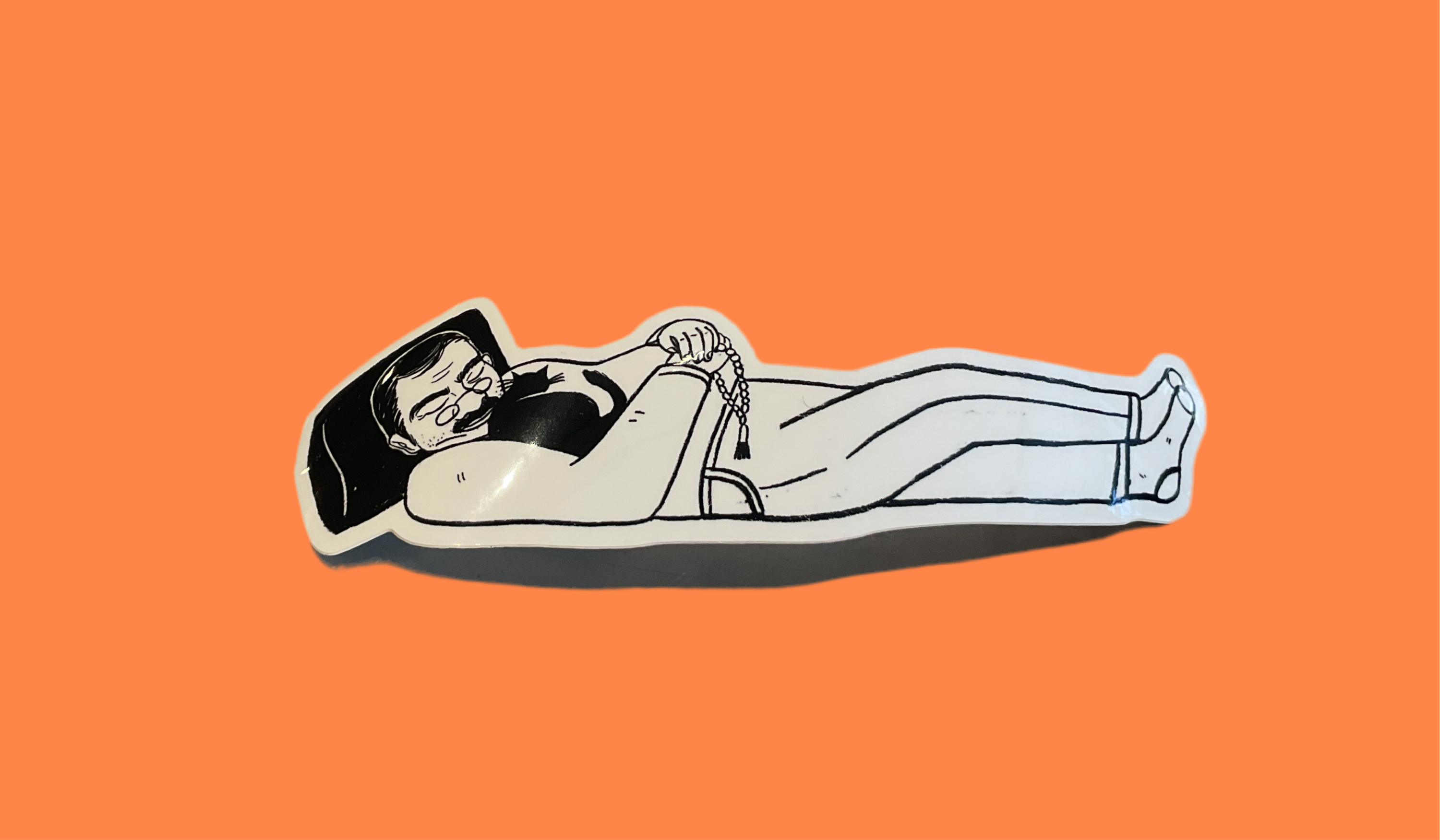 Sleeping man sticker by Rama