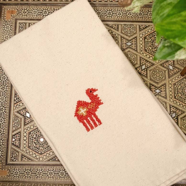 Darzah – Handmade Tatreez Tea Towel with Camel