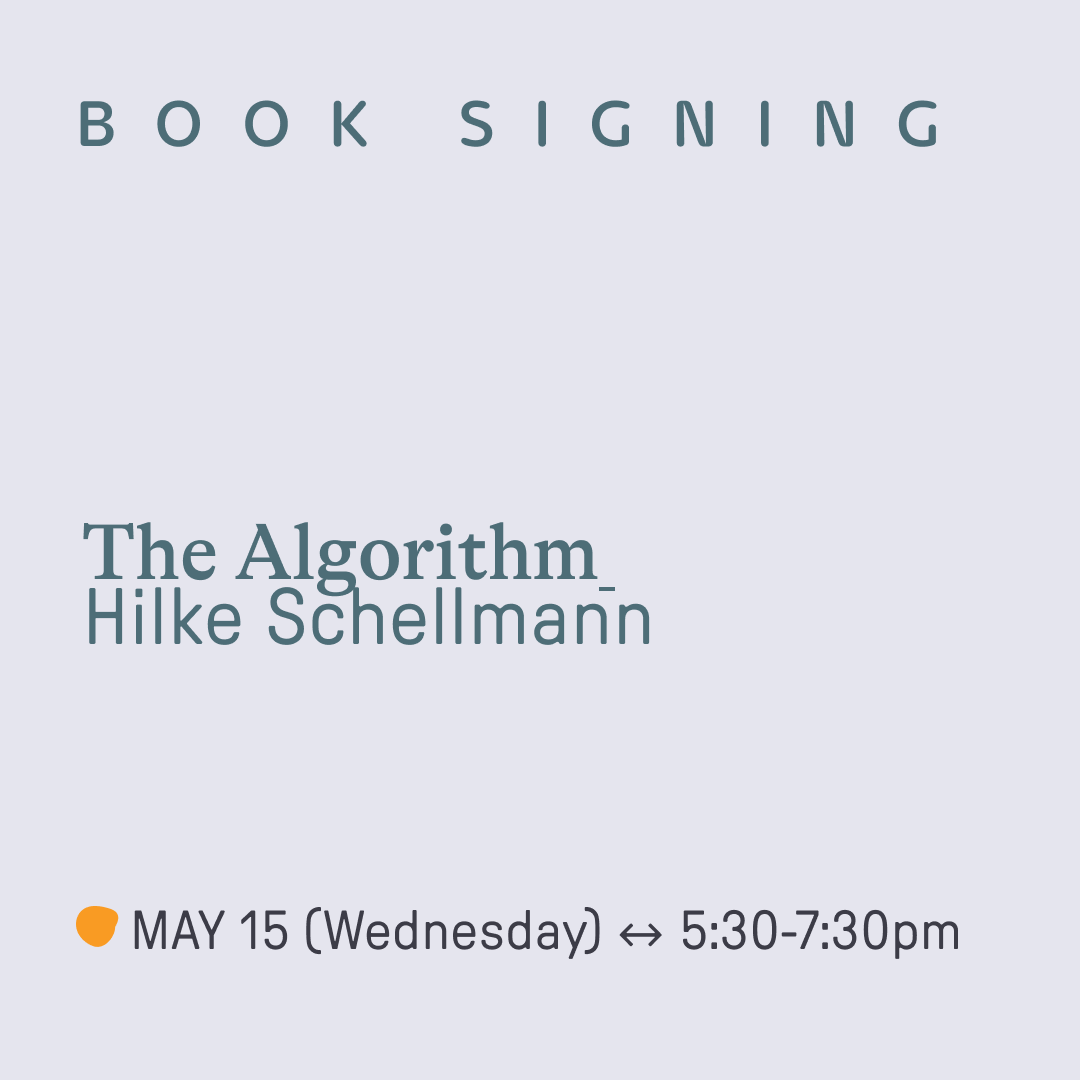May 15 • BOOK SIGNING : The Algorithm by Hilke Schellmann