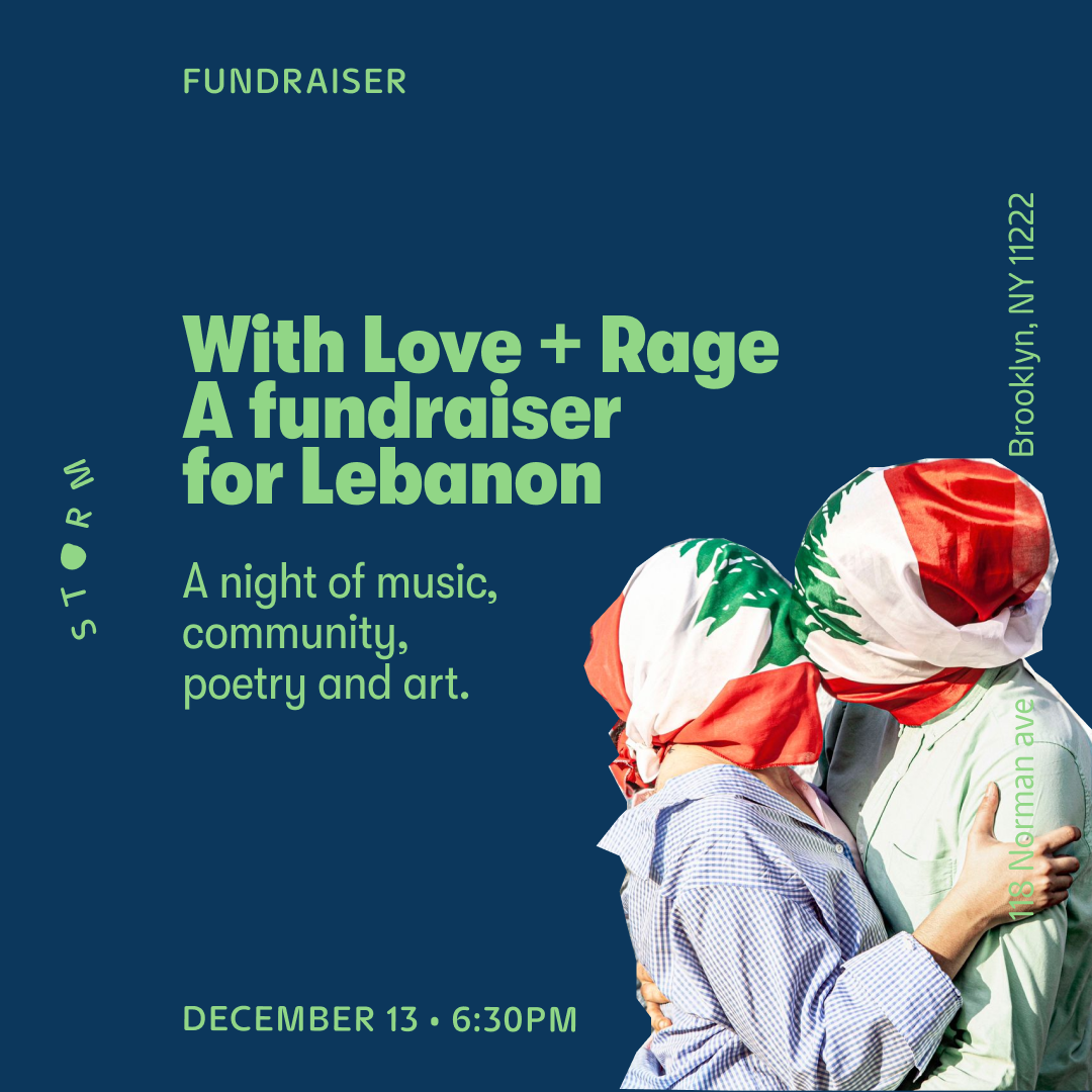 Dec 13 • With Love & Rage – Fundraiser for Lebanon