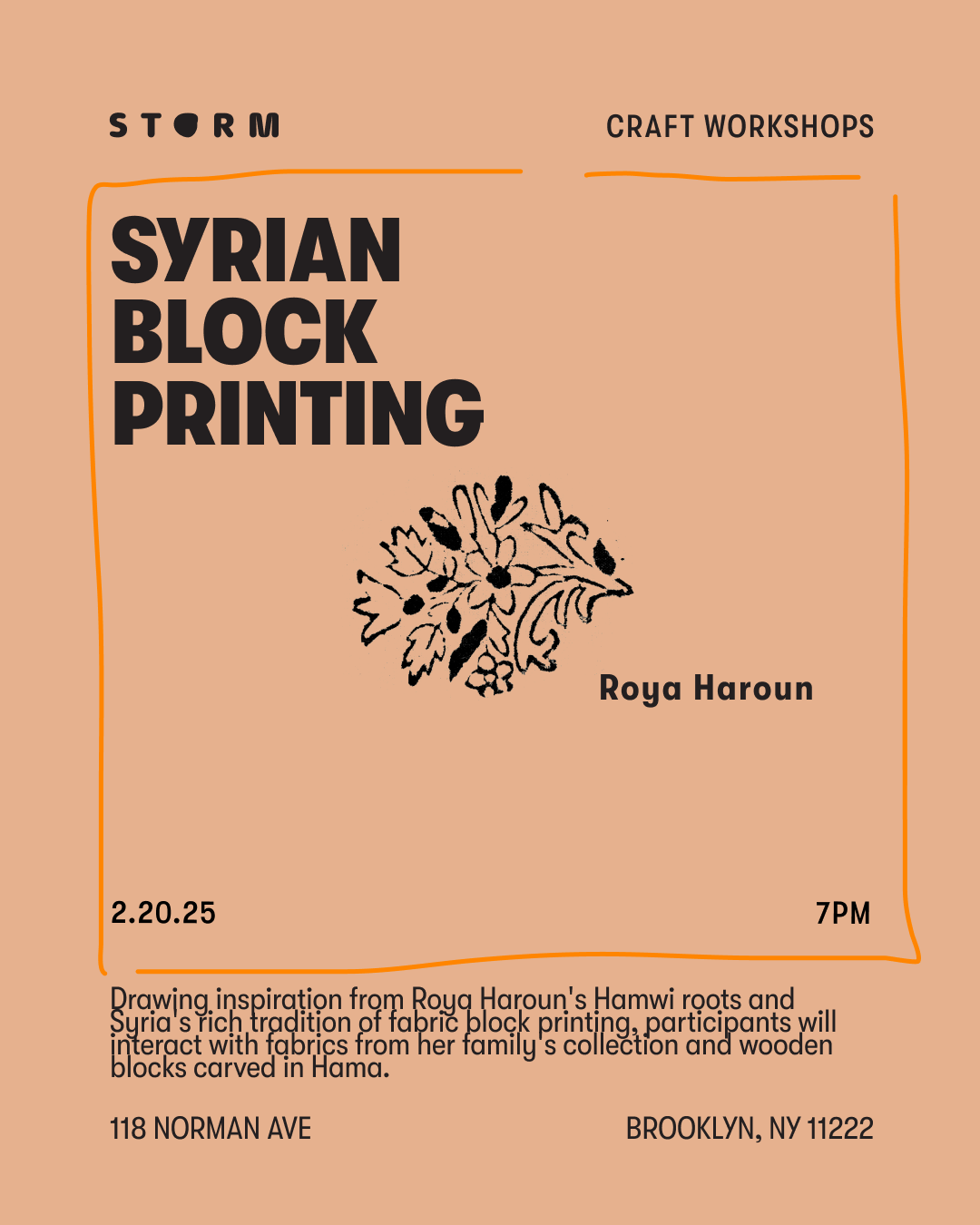 Feb 20 • Syrian Block Printing – Roya Haroun