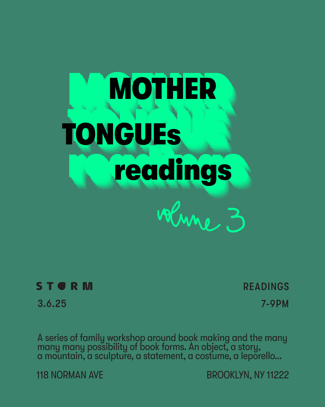 MAR 6 • Mother Tongue Readings – vol 3