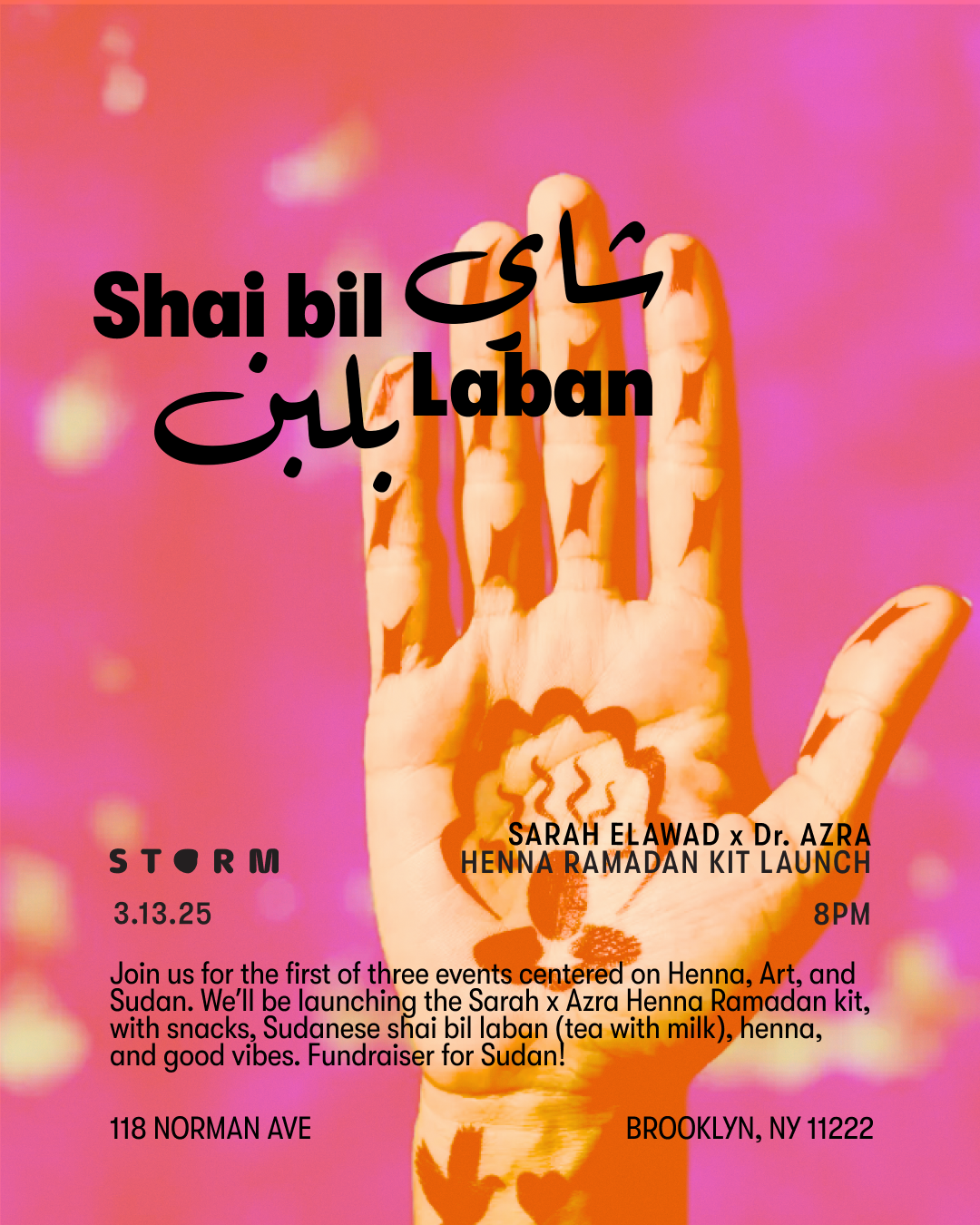 MAR 13 • Shai Bil Laban: Sarah x Azra Ramadan Henna Kit Launch Night