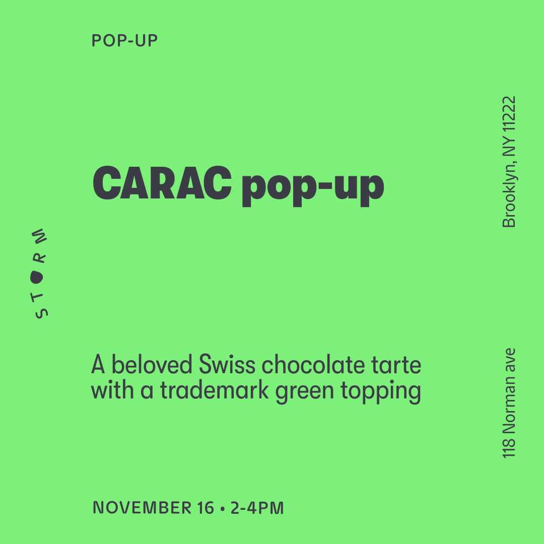 Nov 16 • Carac tarts pop-up