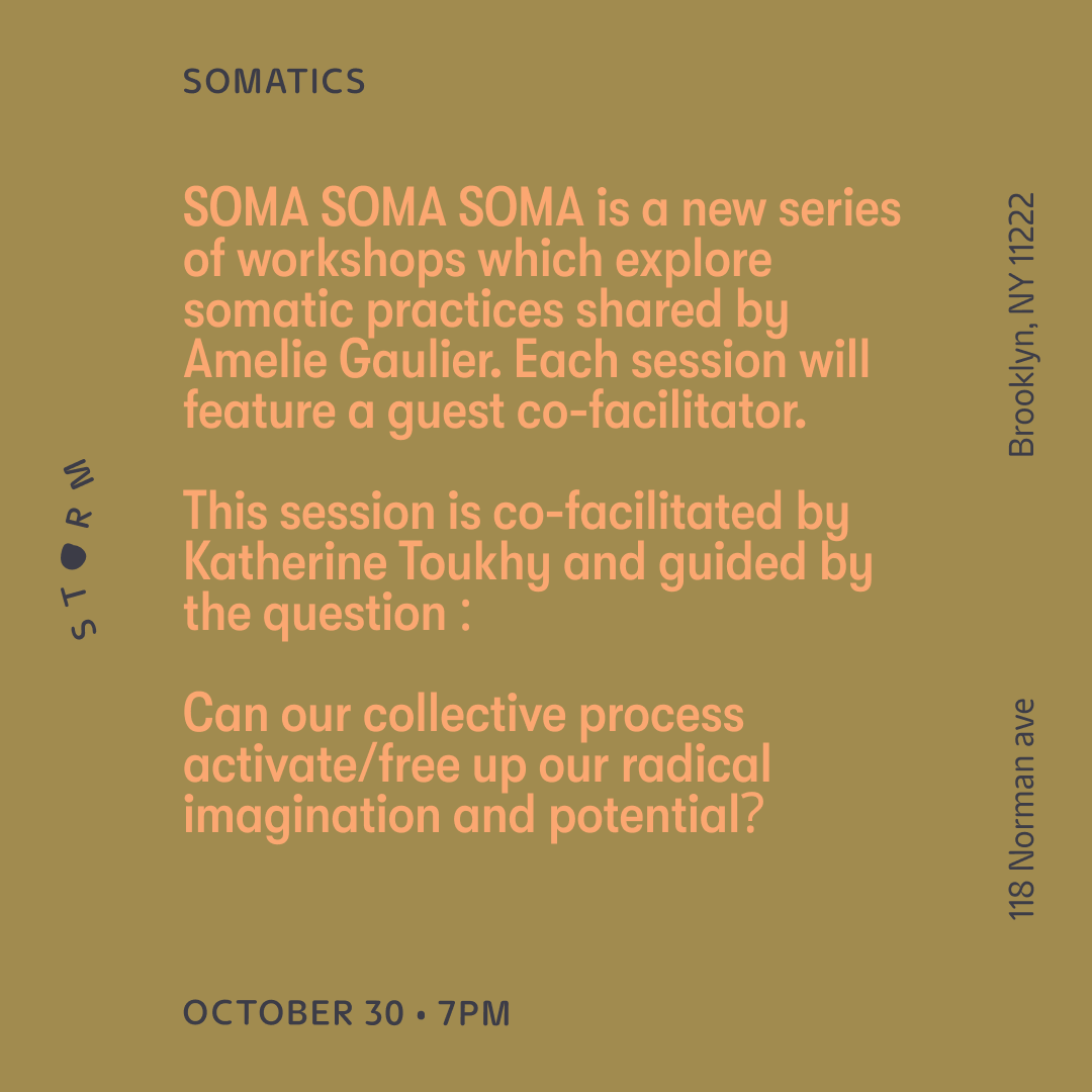 Oct 30 • Soma Soma Soma – Amélie Gaulier and guest Katherine