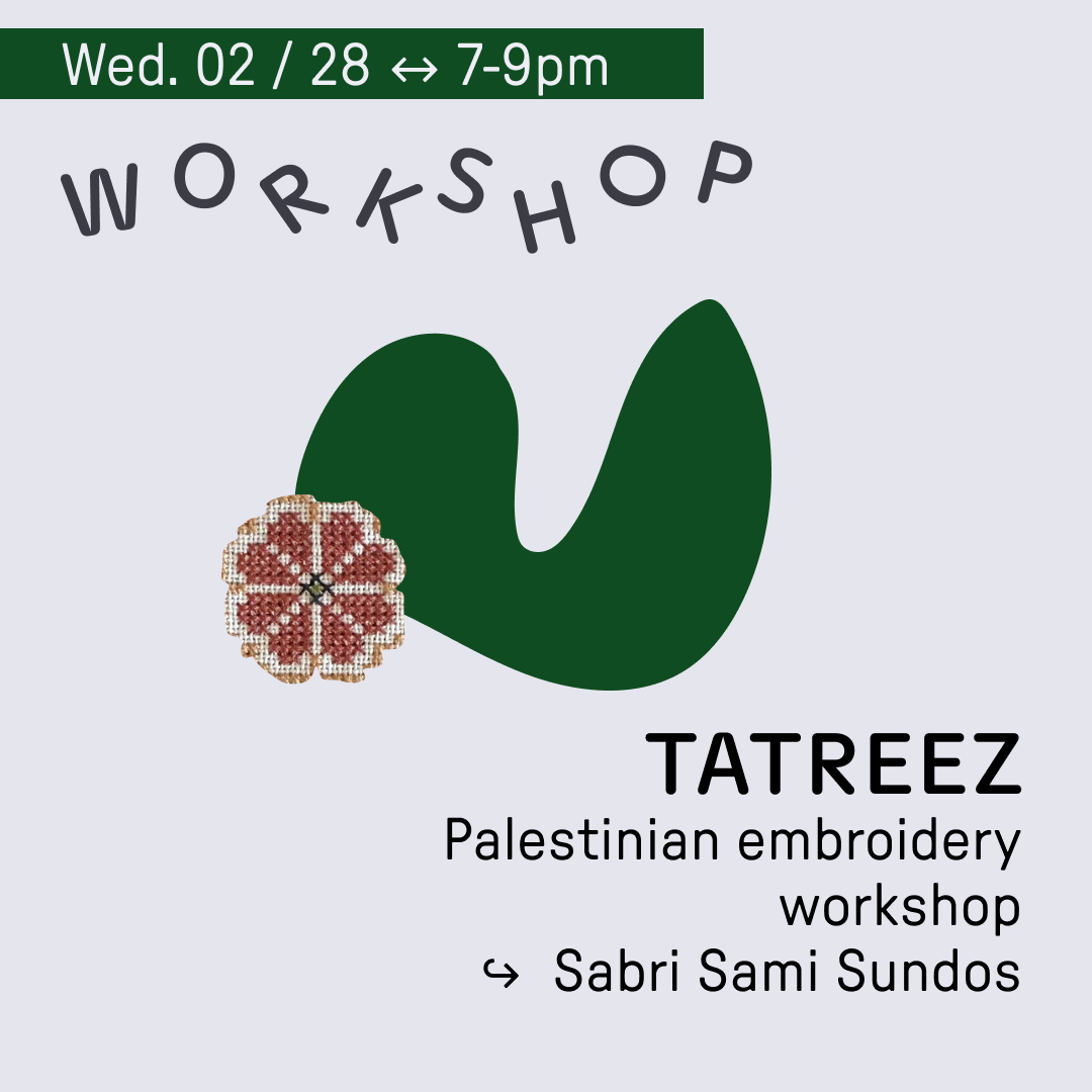 WORKSHOP : Tatreez II – Sabri Sami Sundos