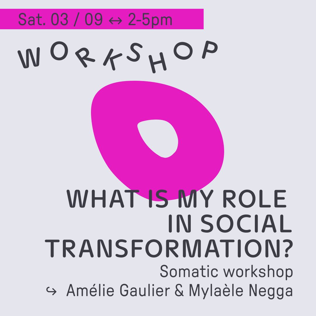 WORKSHOP – What is my role to play in social transformation?